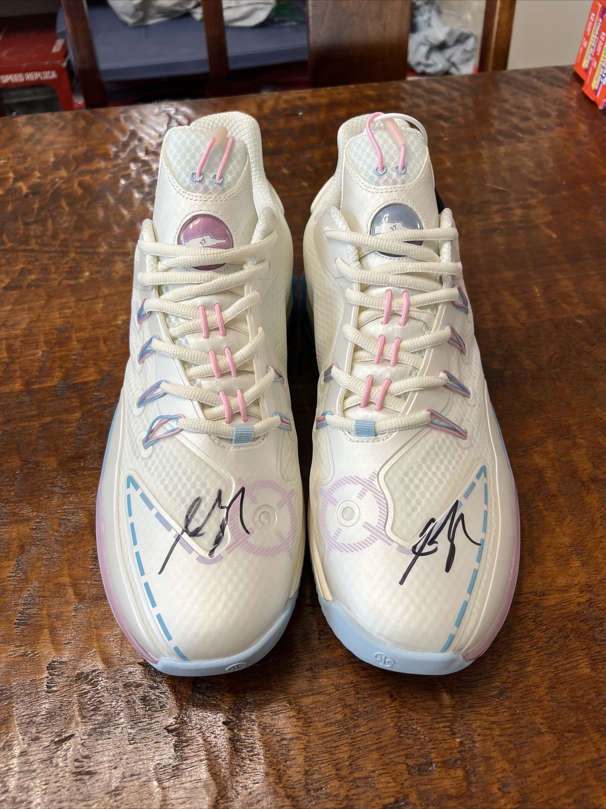 Austin Reaves Dual Signed Rigorer Sniper 2 Shoes JSA Coa Autographed Lakers