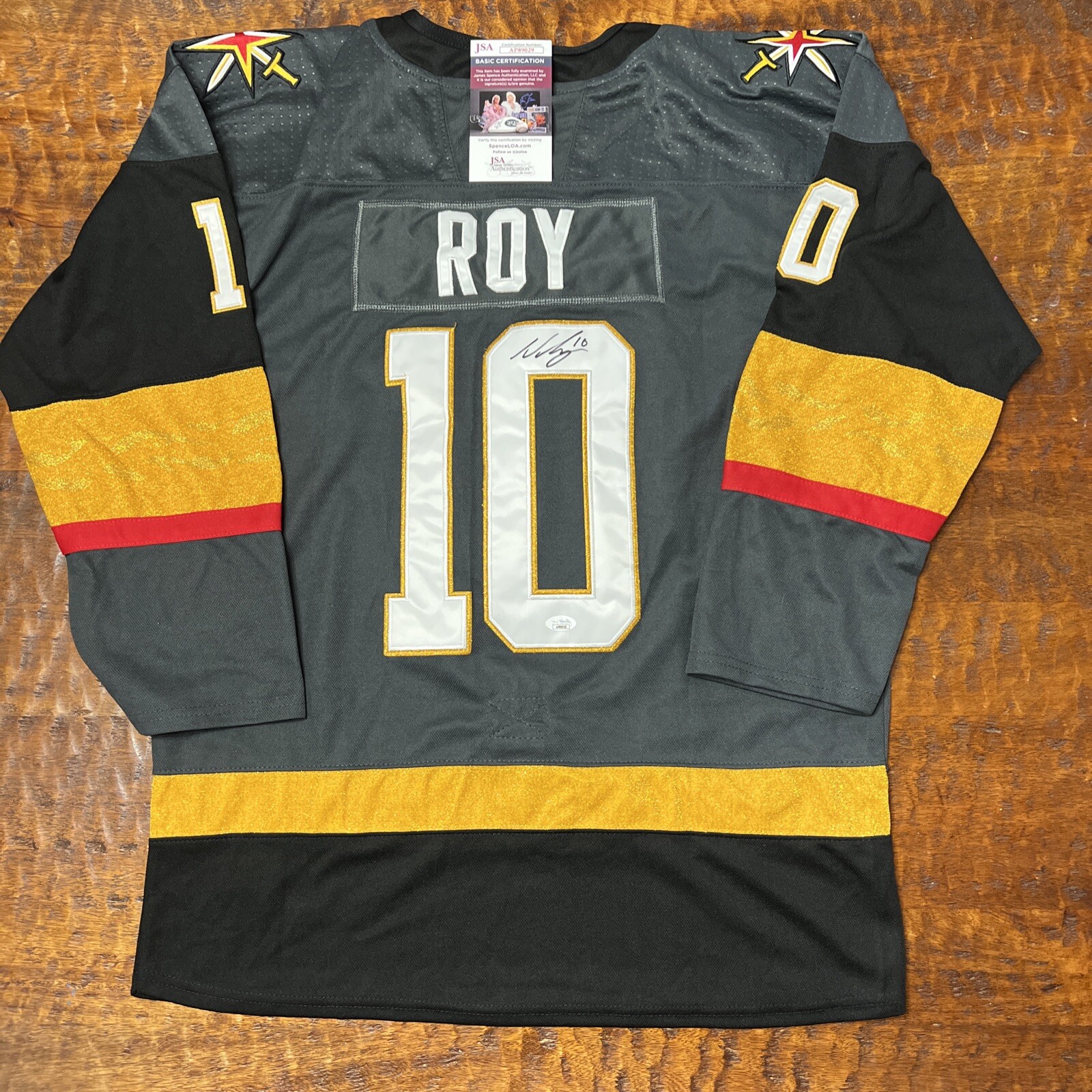Nicolas Roy Signed Vegas Golden Knights Jersey JSA Coa Autographed