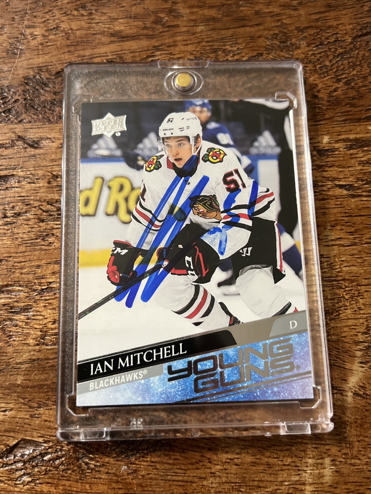 Ian Mitchell IP Signed UD Young Guns Card JSA Coa Autographed Blackhawks