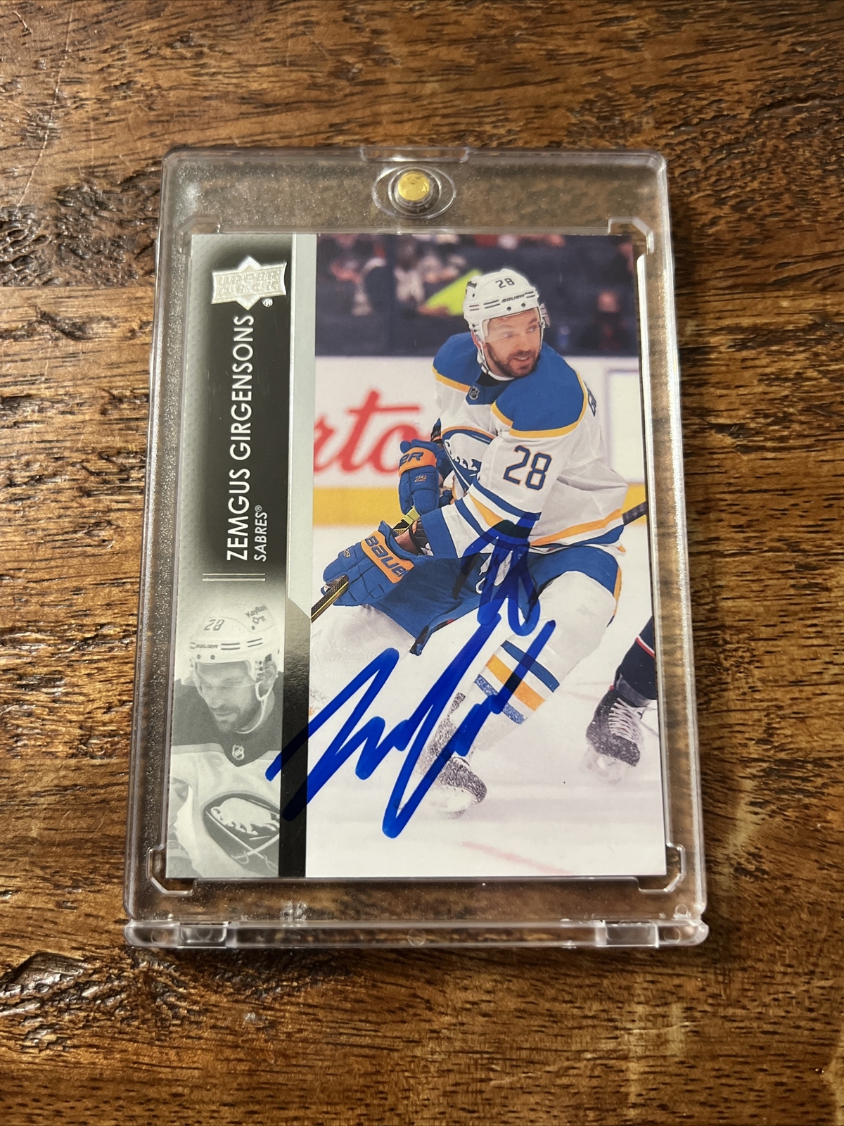 Zemgus Girgensons IP Signed Upper Deck Card JSA Coa Autographed Sabres