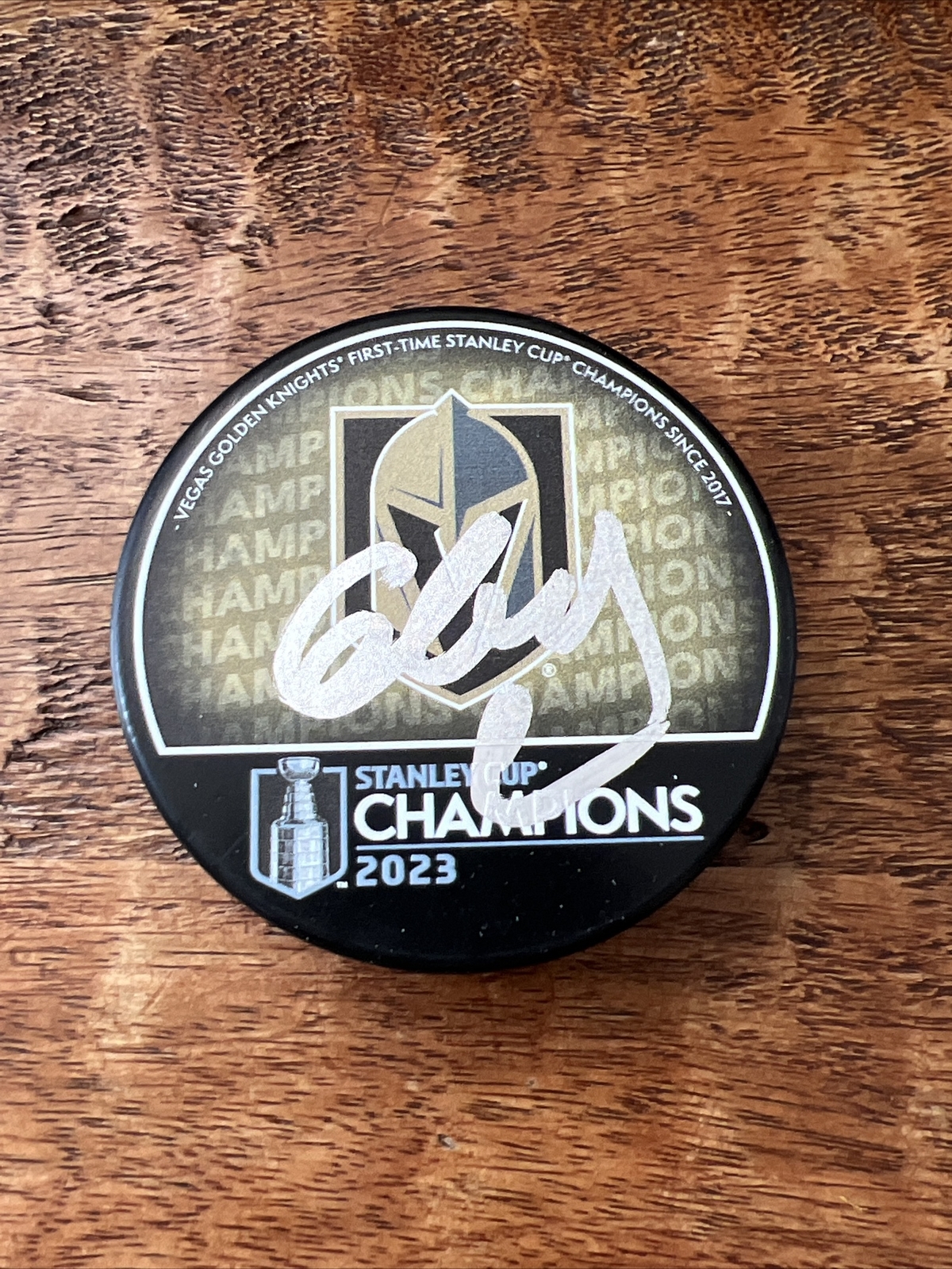 Alex Pietrangelo Signed 23 Stanley Cup Champions Puck JSA Coa Golden Knights