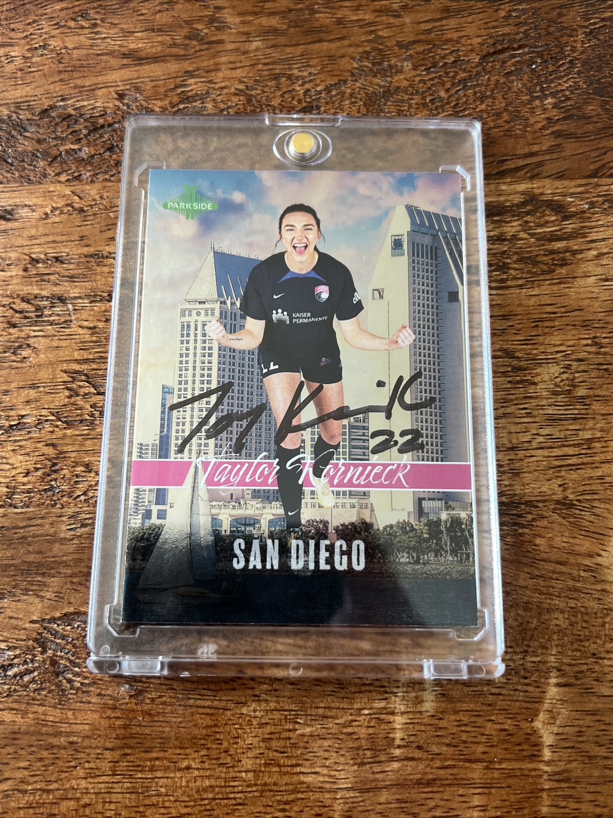 Taylor Kornieck IP Signed Parkside Card JSA Coa Autographed San Diego Wave