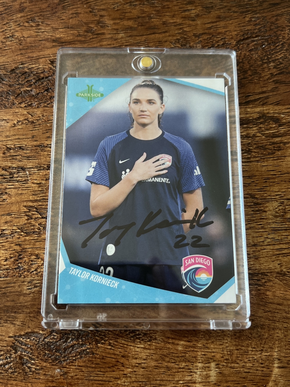 Taylor Kornieck IP Signed Parkside Card JSA Coa Autographed San Diego Wave