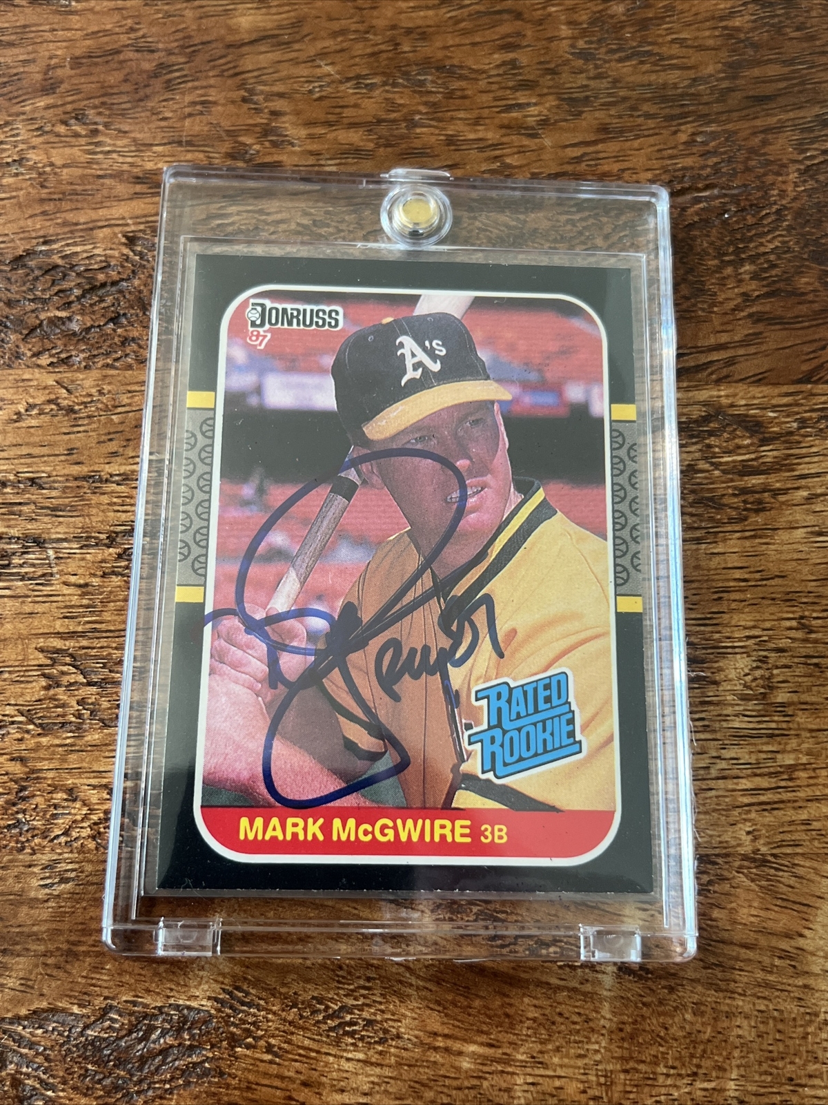 Mark McGwire IP Signed Donruss Rated Rookie Card JSA Coa Autographed Athletics