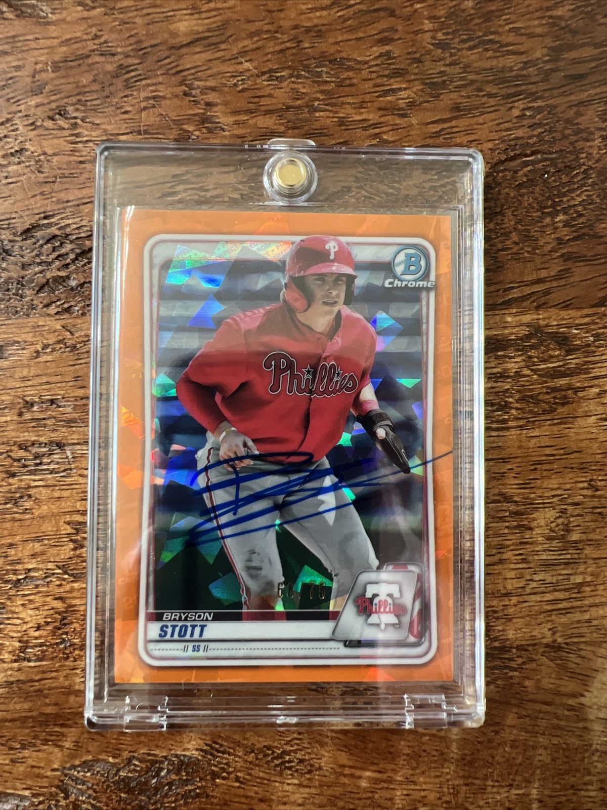 Bryson Stott IP Signed Bowman Chrome Card JSA Coa Autographed Phillies