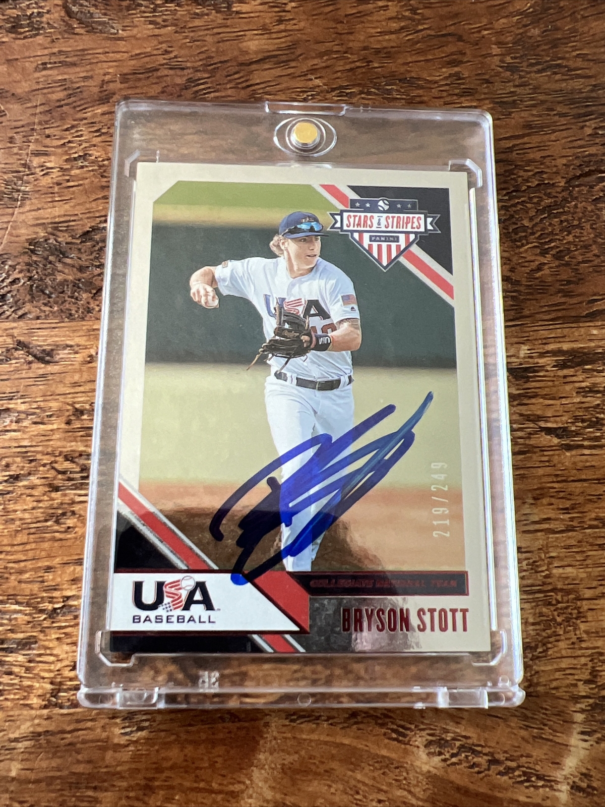 Bryson Stott IP Signed Panini Stars & Stripes Card JSA Coa Autographed Phillies