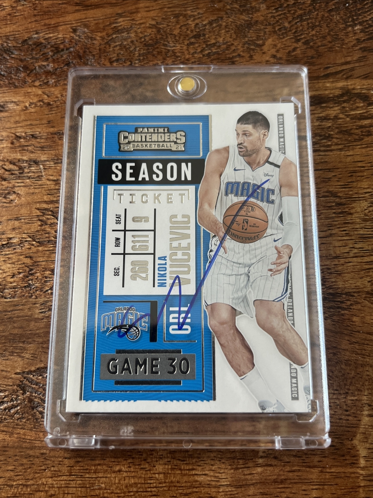 Nikola Vucevic Signed Panini Contenders Card JSA Coa Autographed Magic