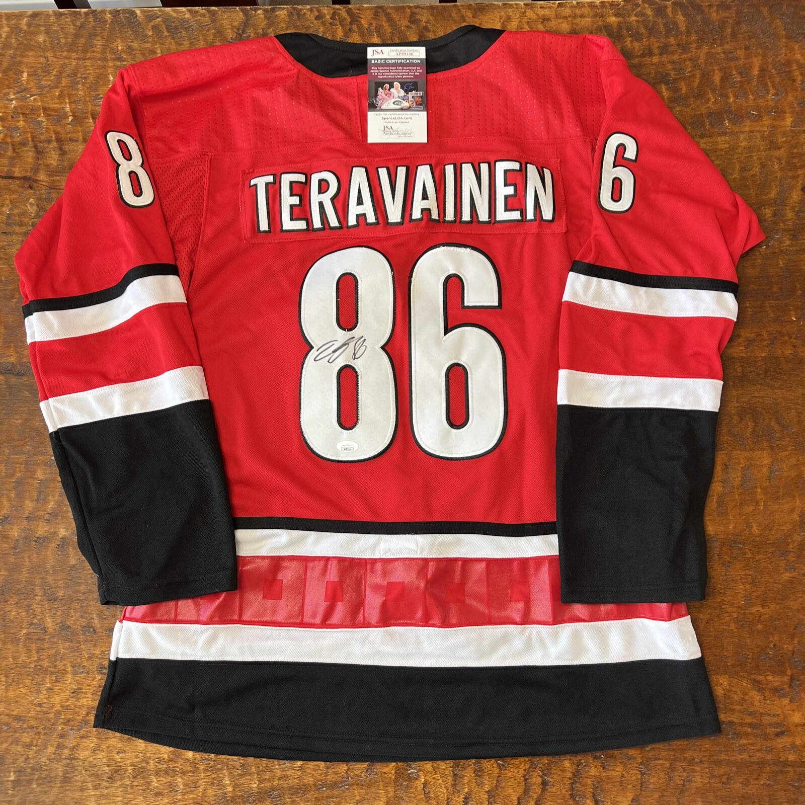 Teuvo Teravainen Signed Carolina Hurricanes Jersey JSA Coa Autographed Hockey