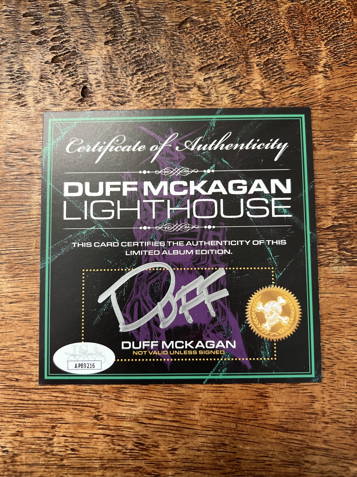 Duff McKagan Signed Lighthouse Cd Album JSA COA Autographed Guns N Roses