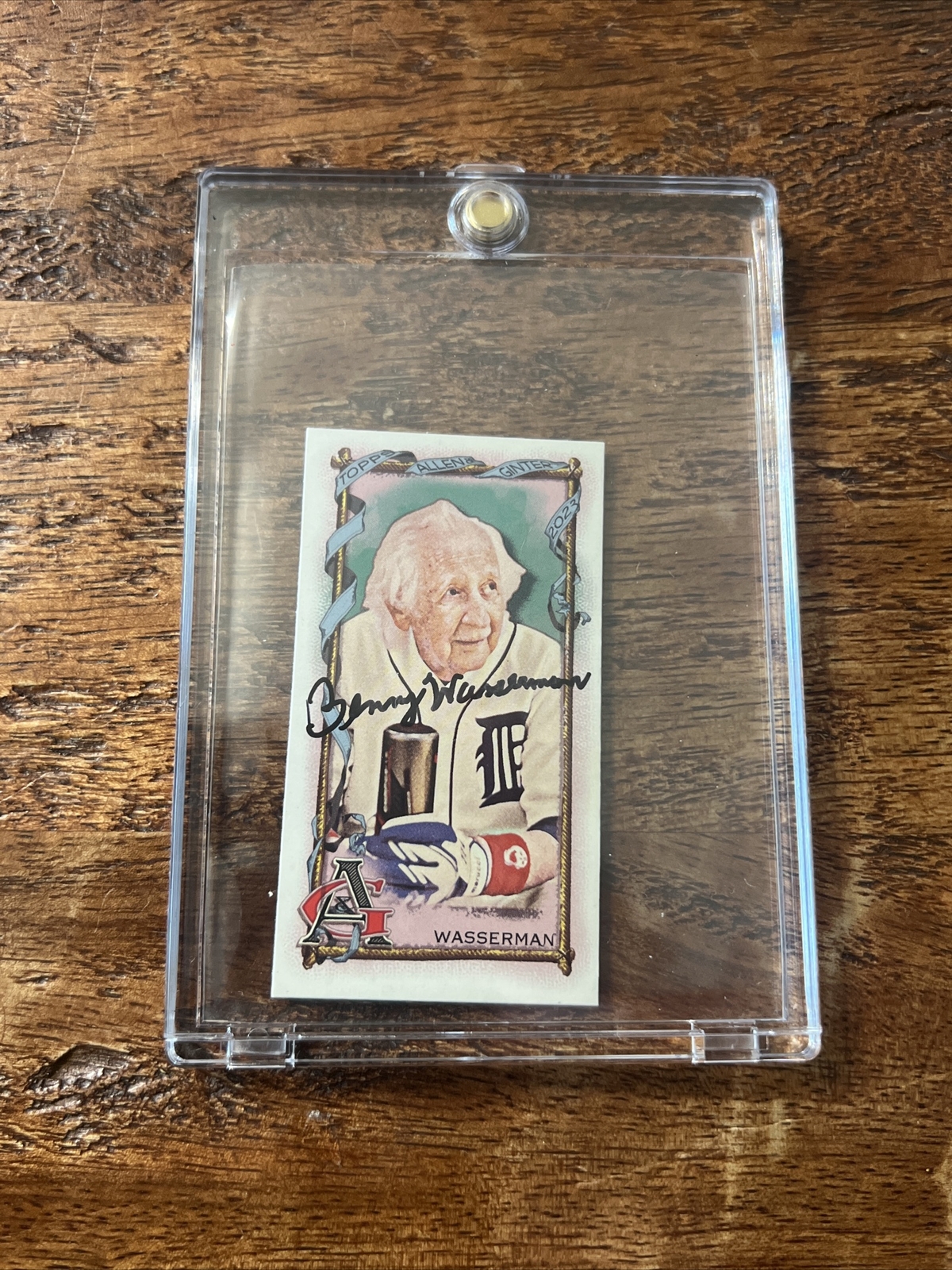Benny Wasserman IP Signed Allen & Ginter Mini Card JSA Coa Autographed Einstein
