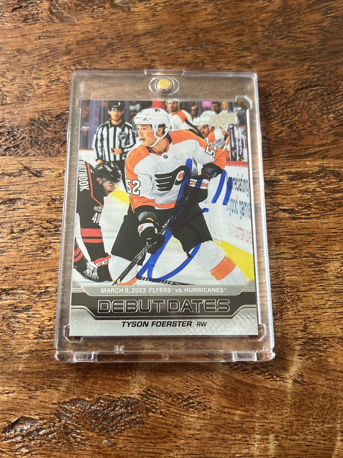 Tyson Foerster IP Signed Upper Deck Card JSA Coa Autographed Flyers