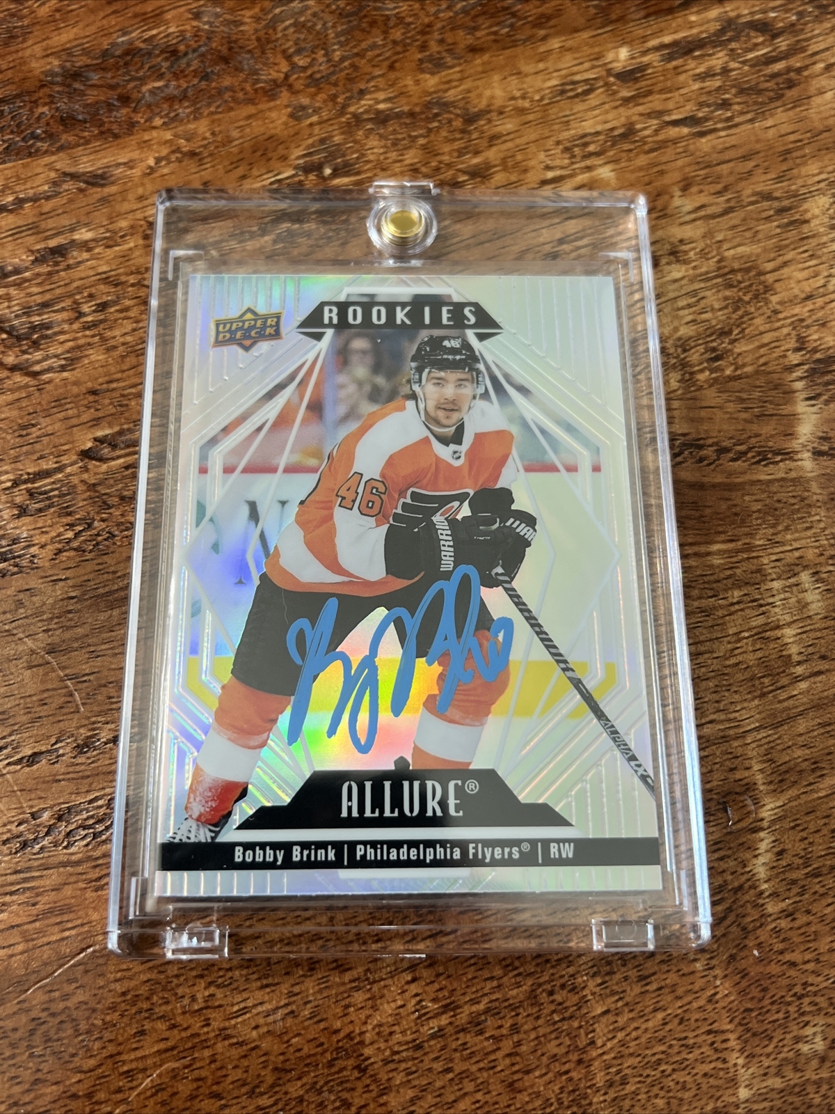 Bobby Brink IP Signed UD Allure Rookie Card JSA Coa Flyers Autographed