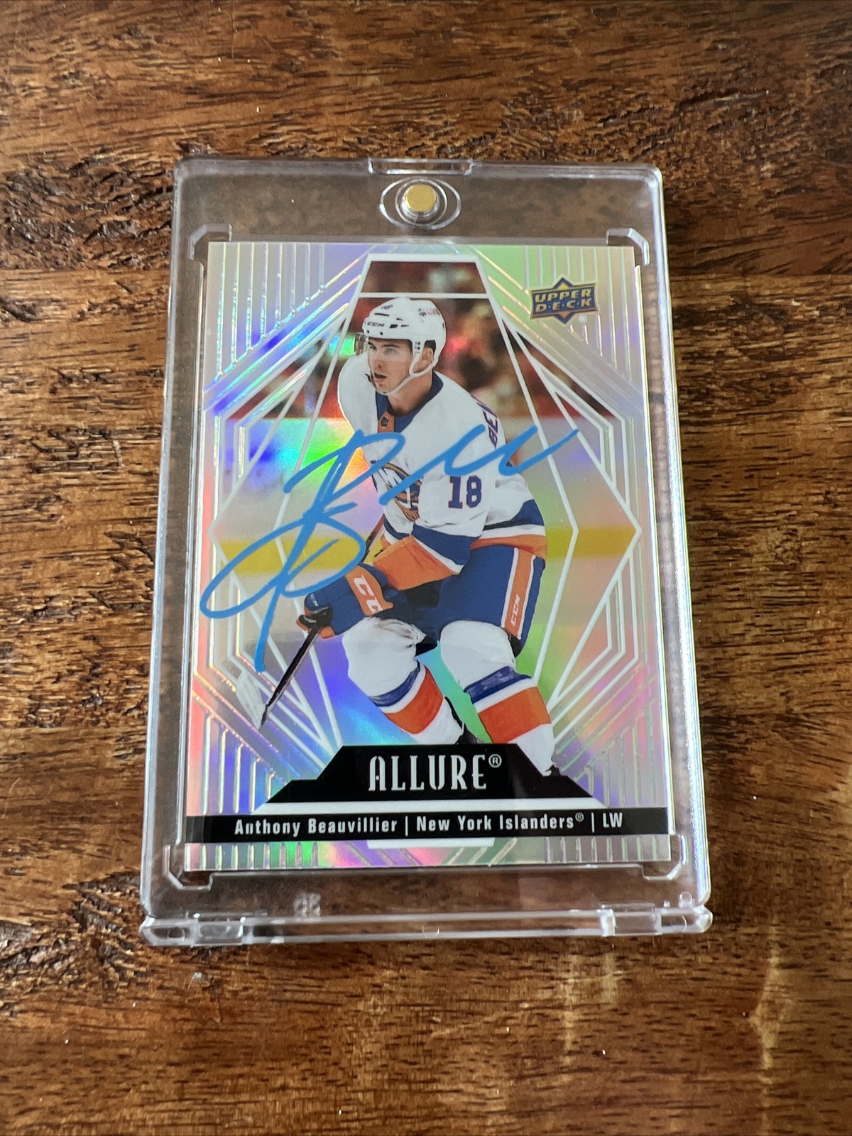 Anthony Beauvillier IP Signed UD Allure Card JSA Coa Autographed Islanders