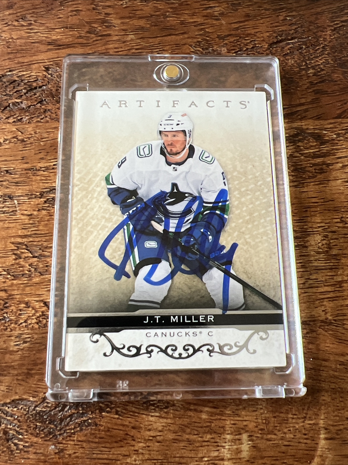 J. T. Miller IP Signed Upper Deck Artifacts Card JSA Coa Autographed Canucks