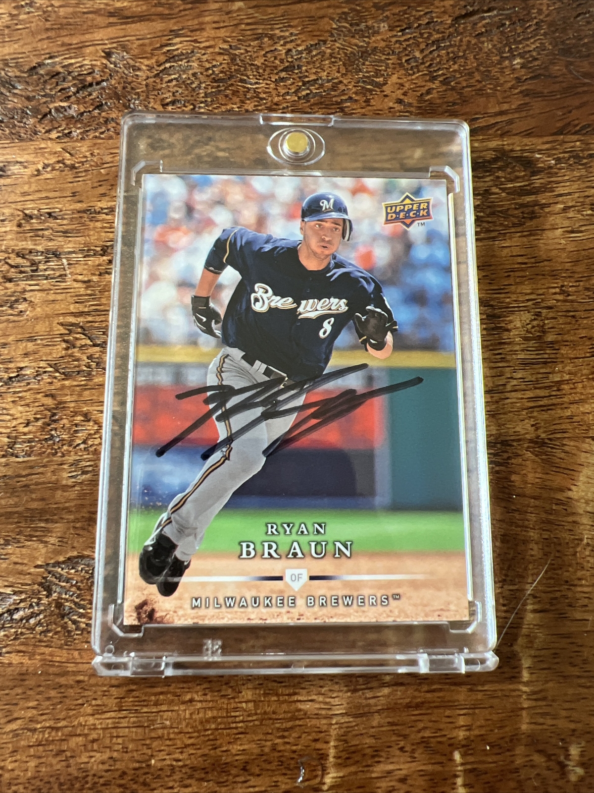Ryan Braun IP Signed Upper Deck Card JSA Coa Autographed Brewers