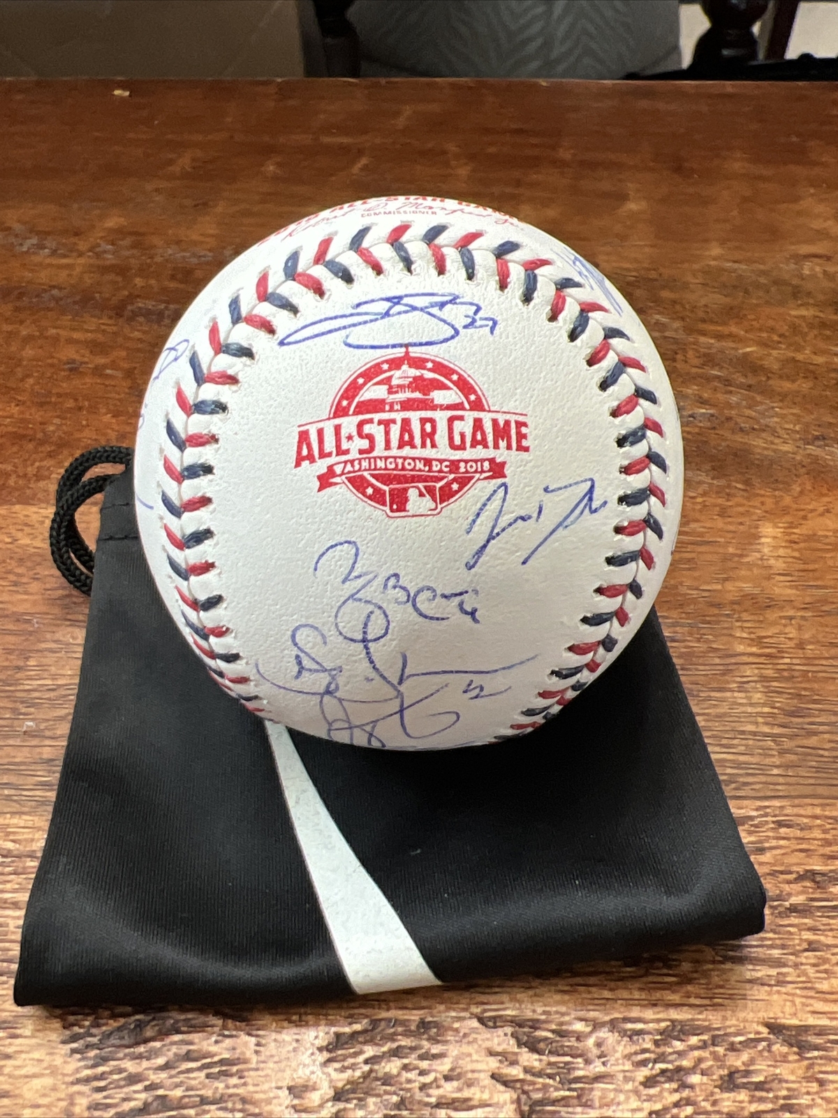2018 NL All Star Team Signed Baseball JSA Coa Votto Molina Freeman Arenado