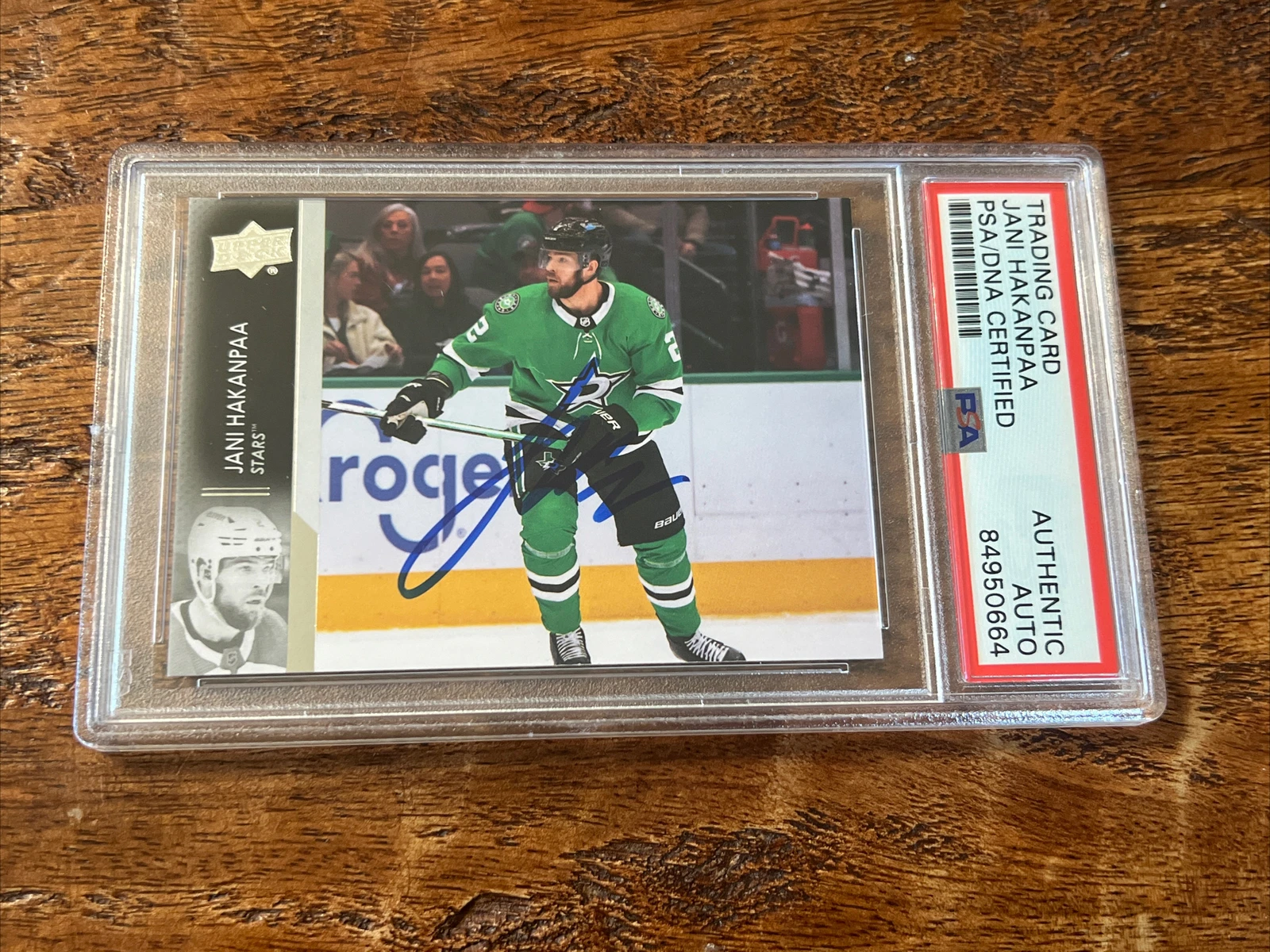 Jani Hakanpaa IP Signed Upper Deck Card Psa Dna Coa Slab Stars Autographed