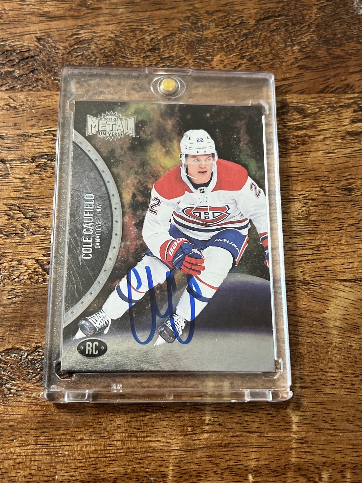 Cole Caufield IP Signed Skybox Metal Rookie Card PSA DNA  Autographed Canadiens
