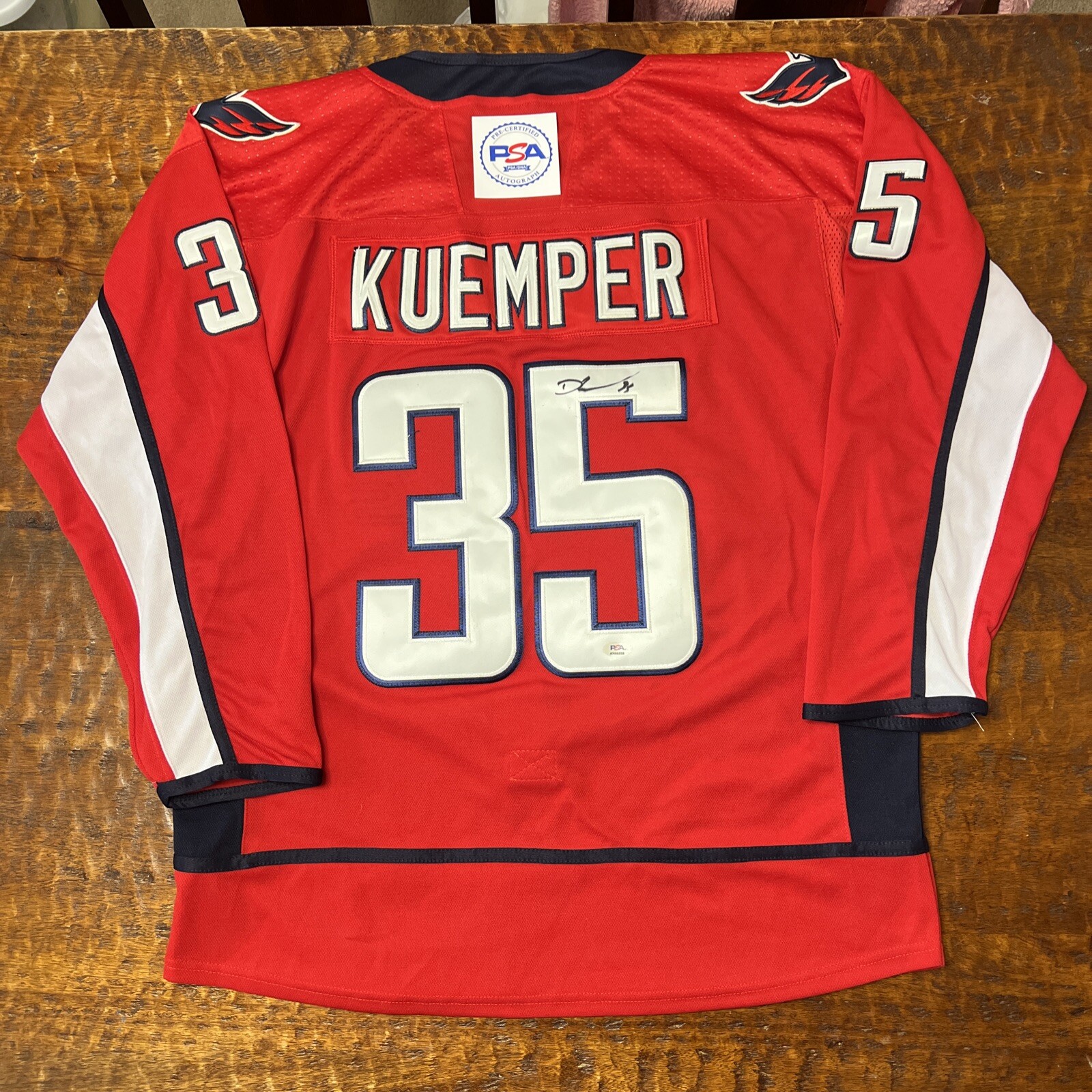 Darcy Kuemper Signed Washington Capitals Jersey PSA DNA Autographed