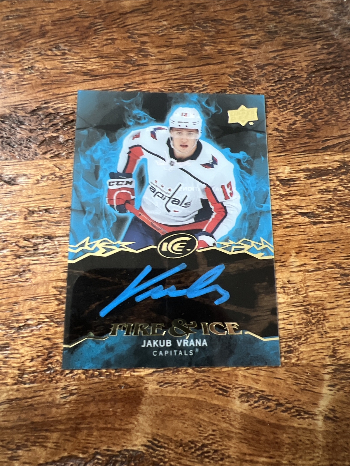 2019-20 Upper Deck Ice Fire & Ice Autograph Blue Ink  #FI-JV Jakub Vrana