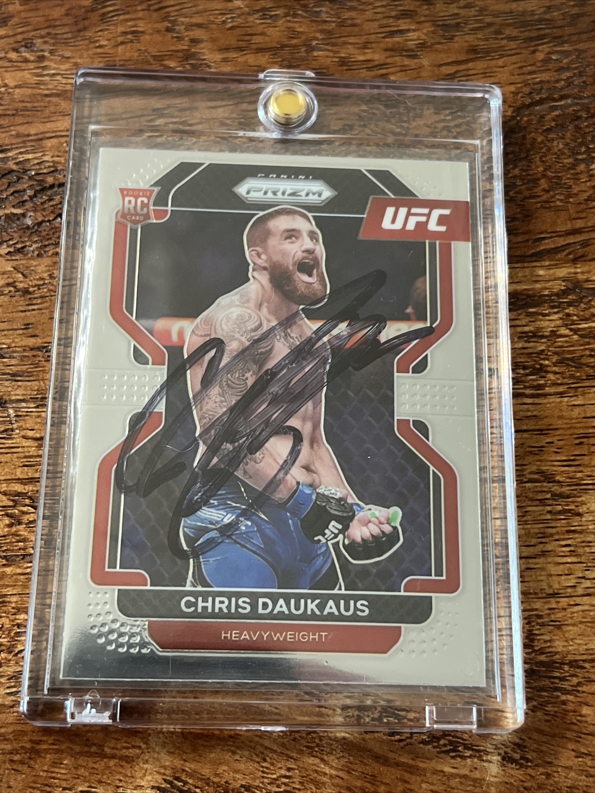Chris Daukaus IP Signed Prizm Rookie Card Psa Dna Autographed UFC