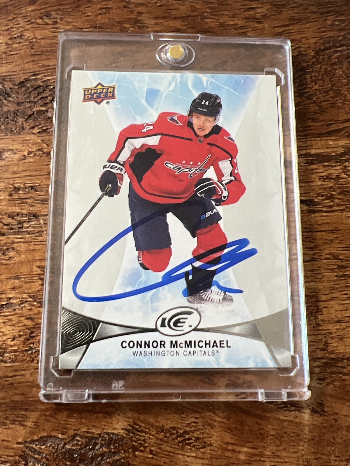 Connor McMichael IP Signed Upper Deck Ice RC Card PSA DNA  Autographed Capitals