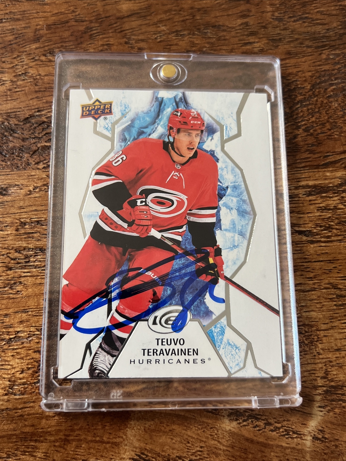 Teuvo Teravainen IP Signed Upper Deck Ice Card PSA DNA  Autographed Hurricanes