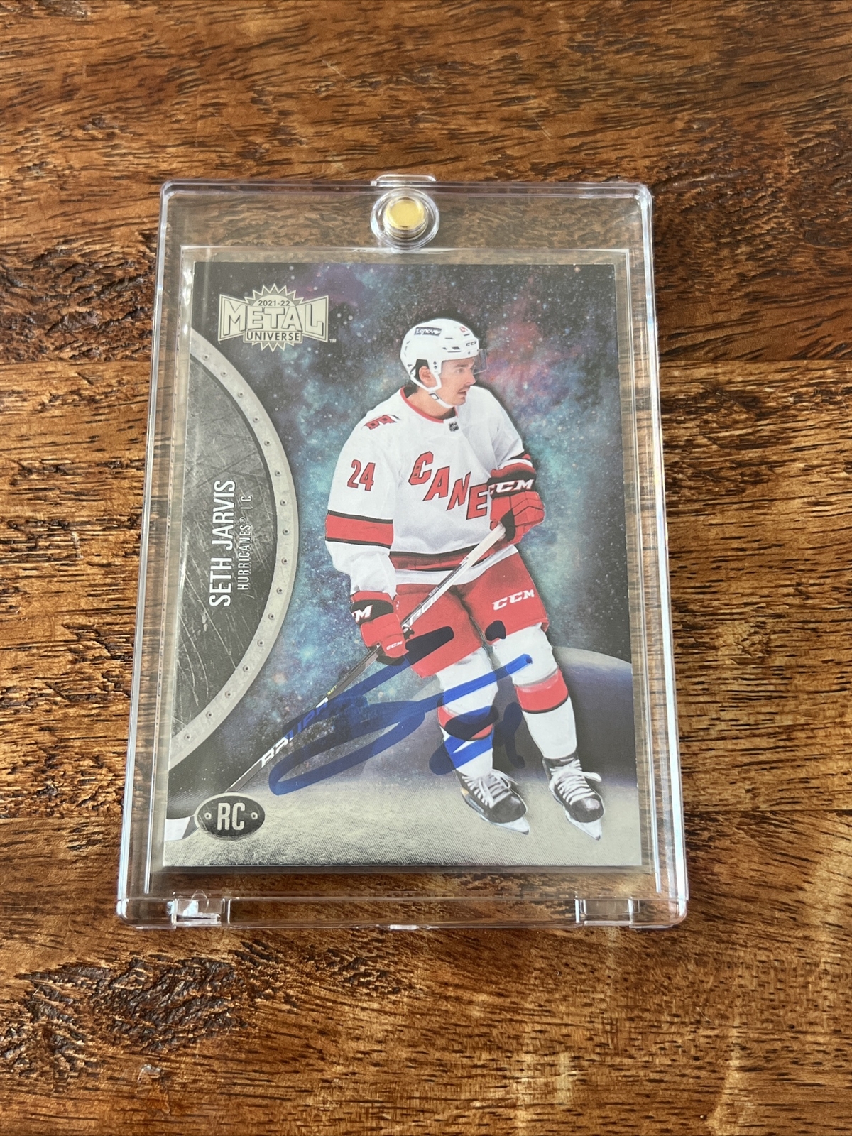 Seth Jarvis IP Signed Skybox Metal Rookie Card PSA DNA  Autographed Hurricanes