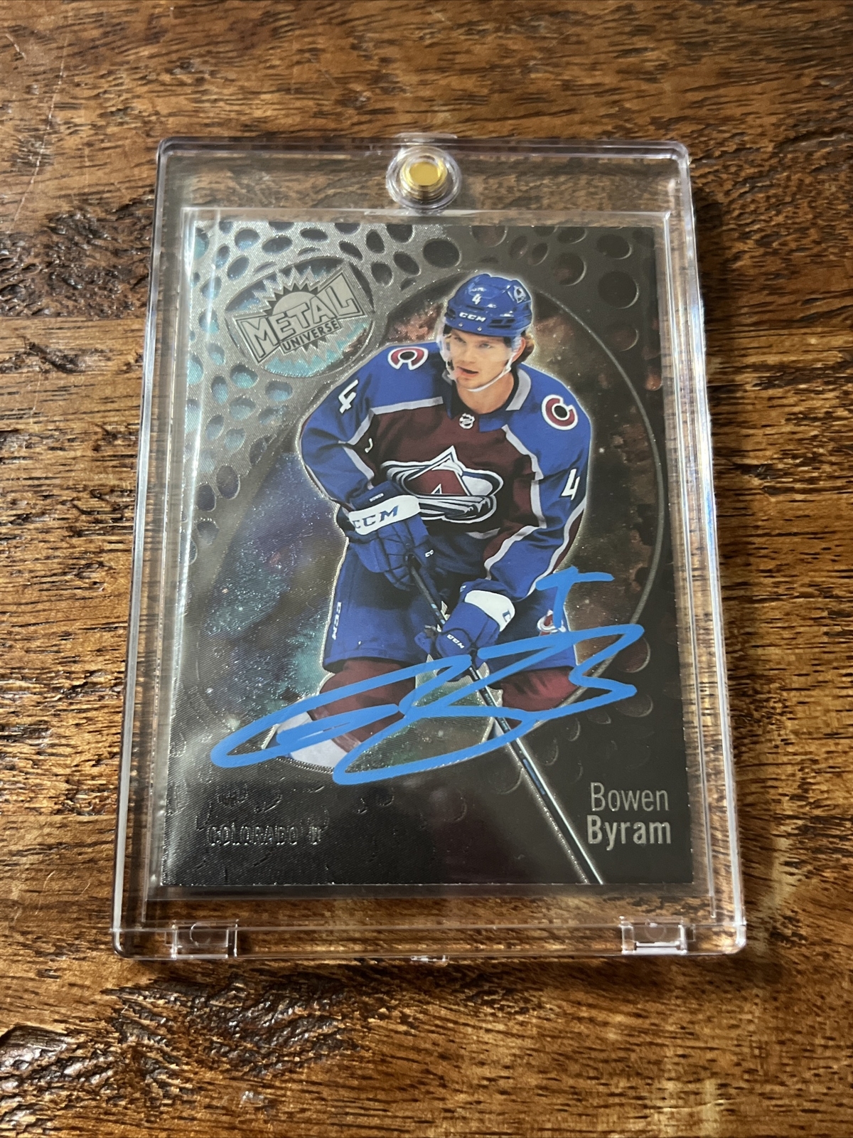 Bowen Byram IP Signed Skybox Metal Card PSA DNA  Autographed Avalanche
