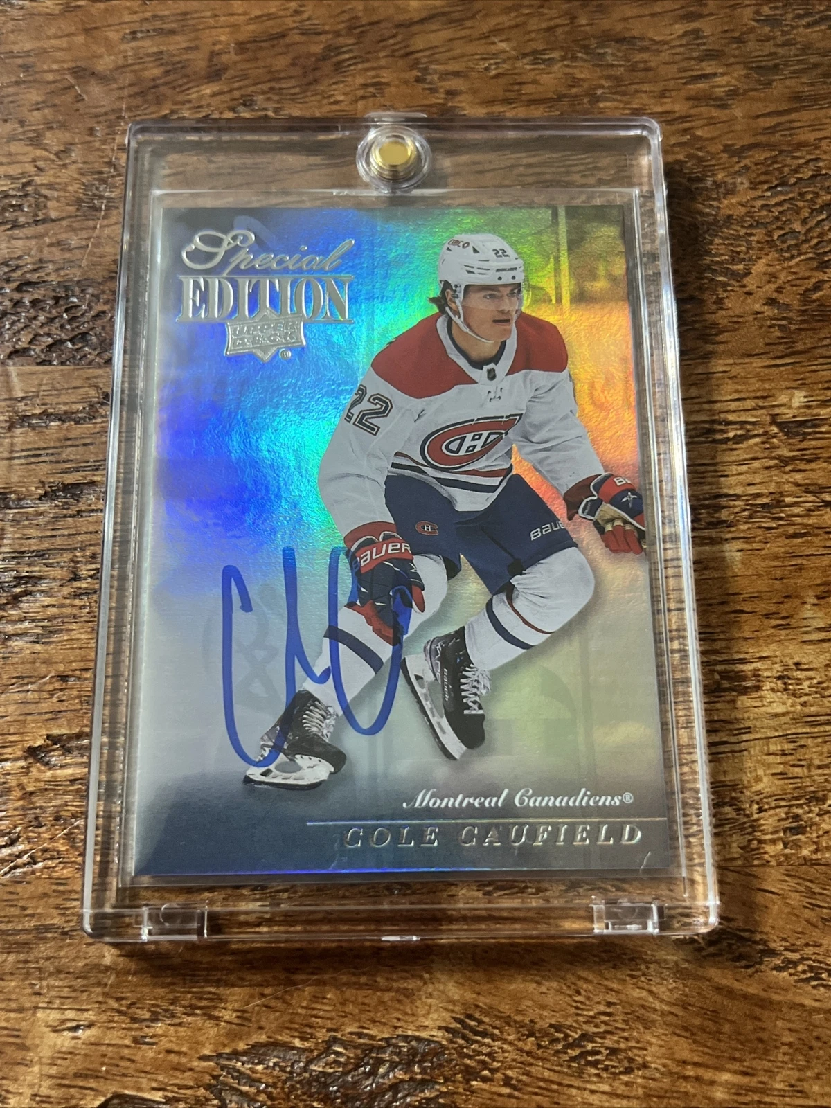 Cole Caufield IP Signed UD Special Edition Card PSA DNA  Autographed Canadiens