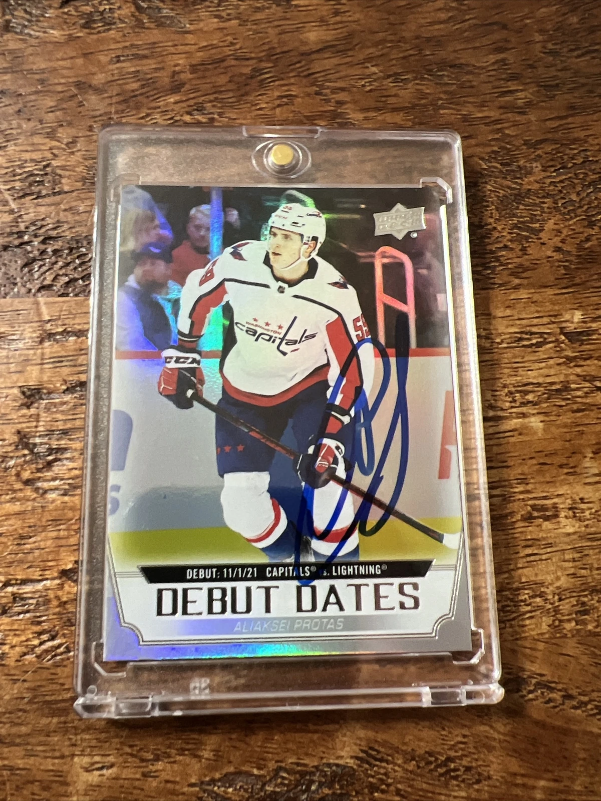 Aliaksei Protas IP Signed Upper Deck Card PSA DNA  Autographed Capitals
