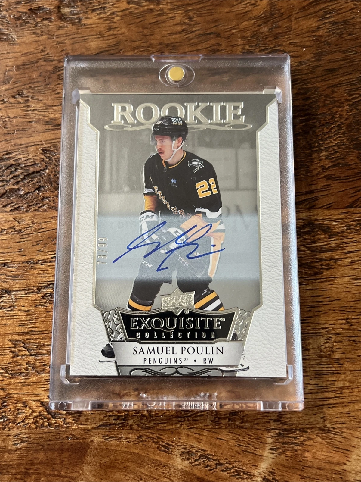 2022-23 Ice Exquisite Collection Rookie Signatures SAMUEL POULIN ERS-SP /99 Auto