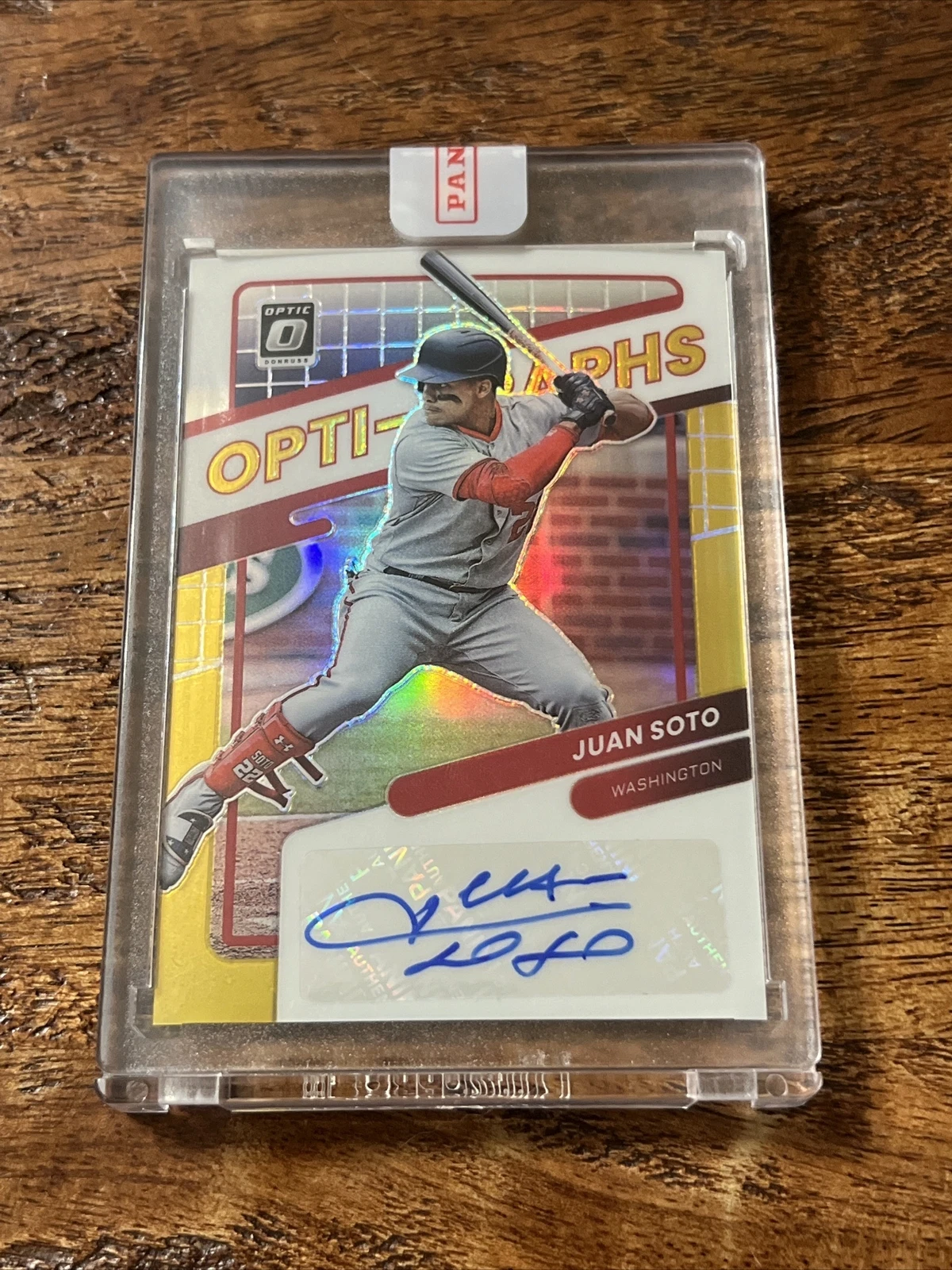 2022 Panini Donruss Optic Optigraphs Gold JUAN SOTO Auto /10 YANKEES
