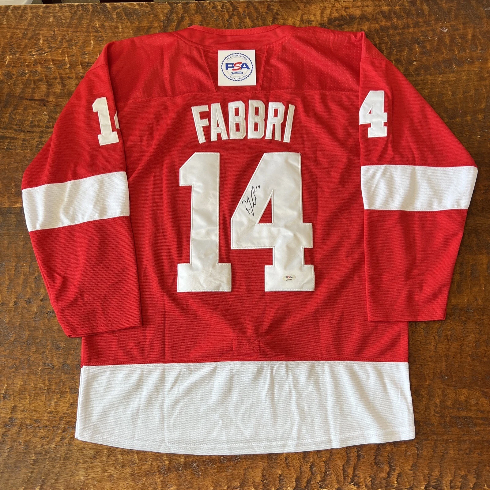 Robby Fabbri Signed Detroit Red Wings Jersey PSA DNA Autographed