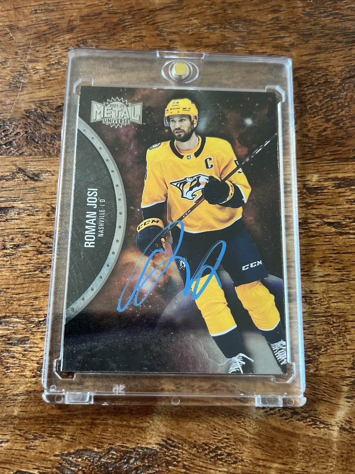 Roman Josi IP Signed Skybox Metal Card PSA DNA Autographed Predators