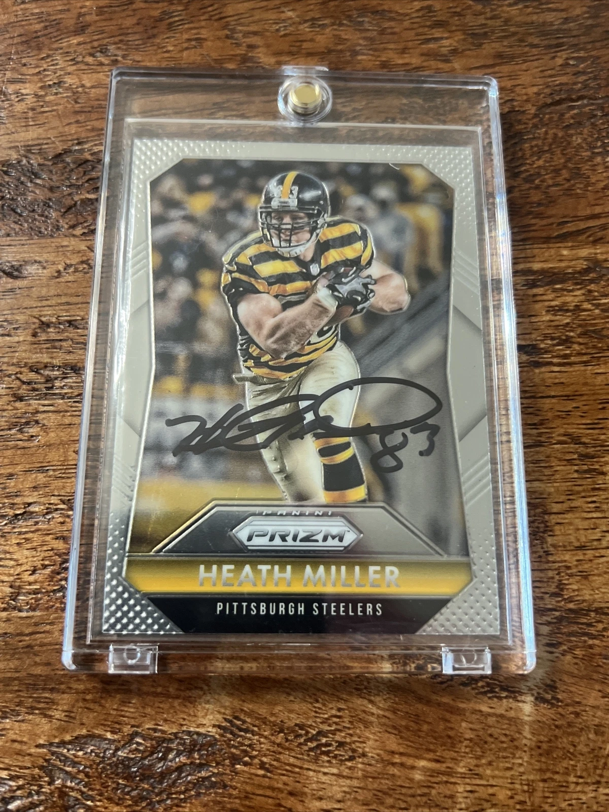 Heath Miller IP Signed Prizm Card Psa Dna Autographed Steelers
