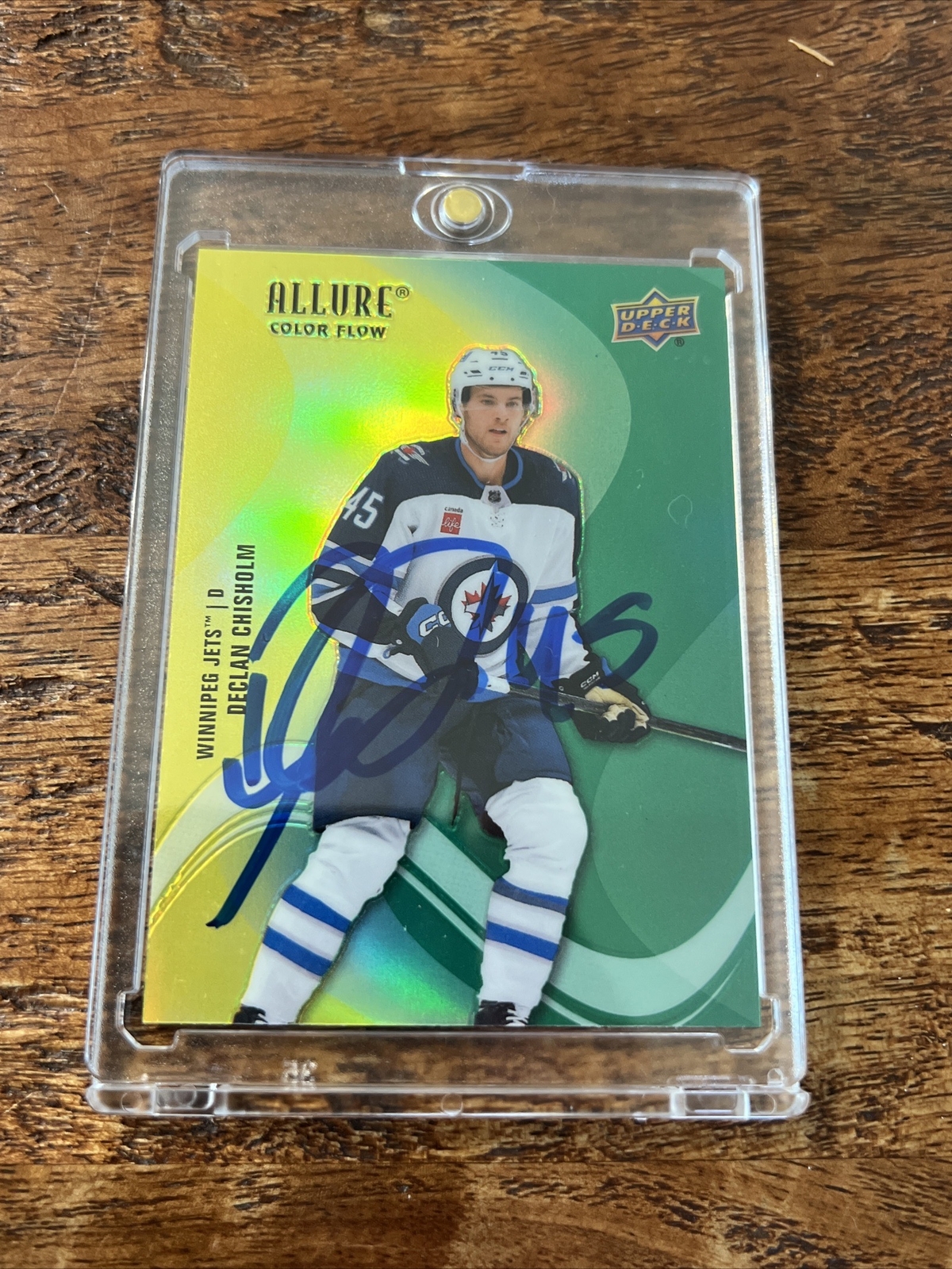 Declan Chisholm IP Signed Upper Deck Allure Card PSA DNA Autographed Jets