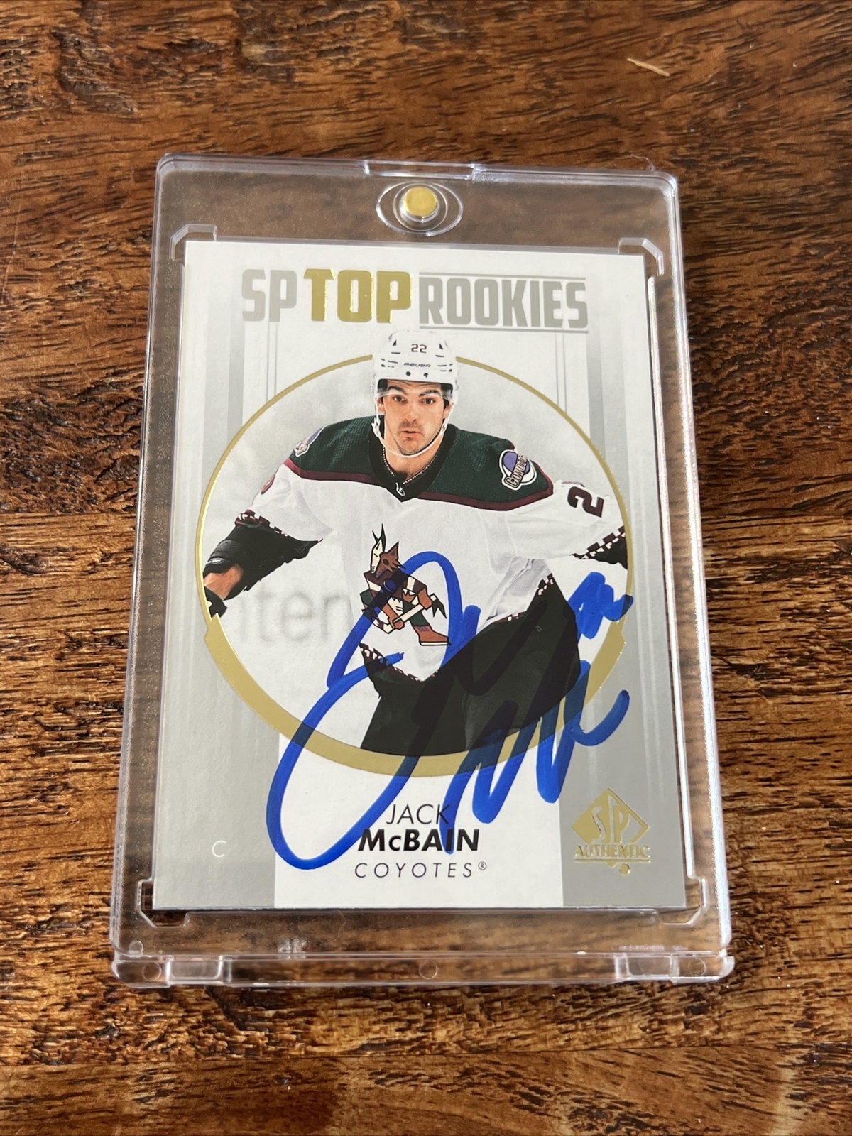 Jack McBain IP Signed Upper Deck SP Authentic Card PSA DNA Autographed Coyotes