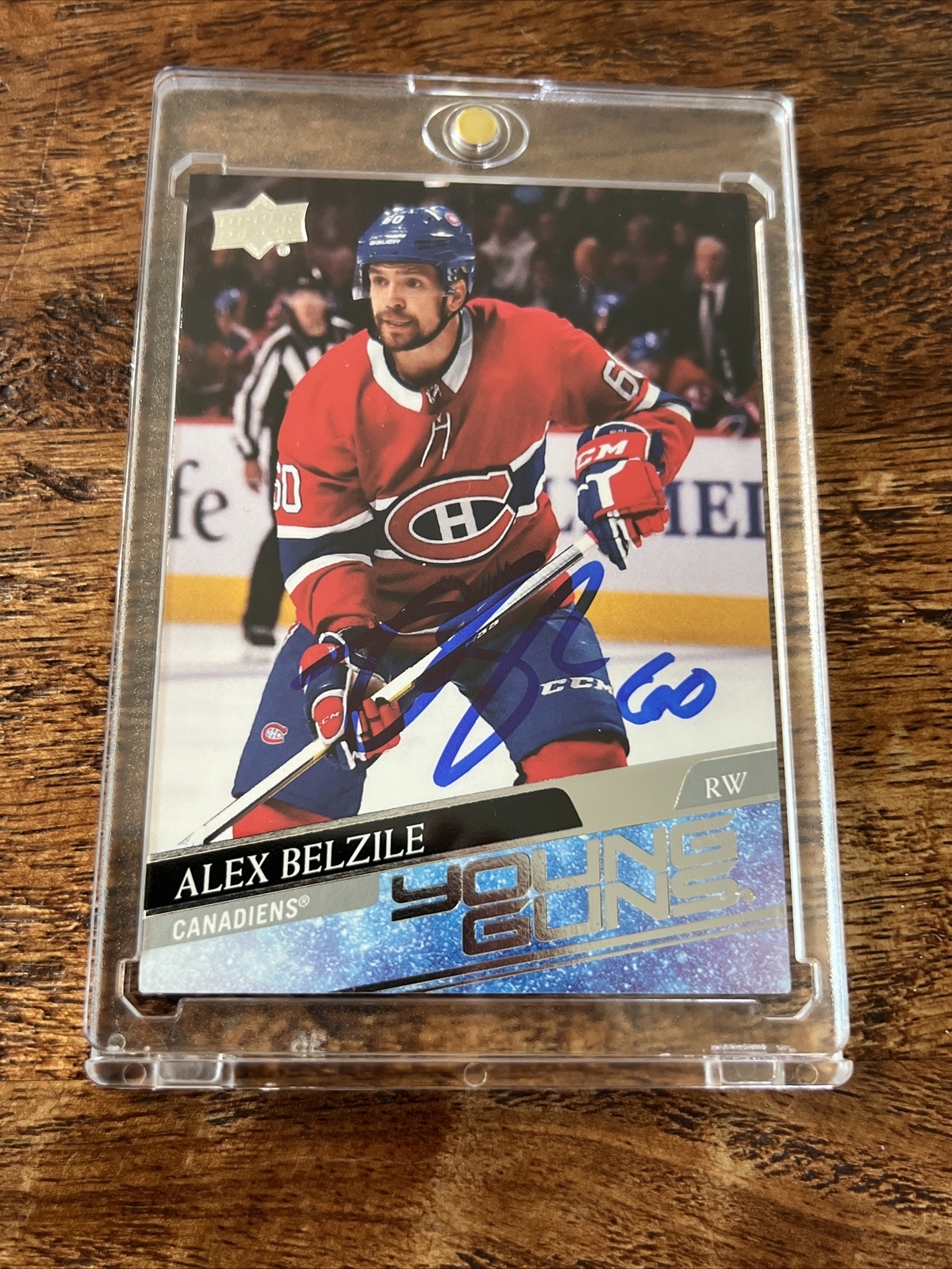 Alex Belzile IP Signed Upper Deck Young Guns Card PSA DNA Autographed Canadiens