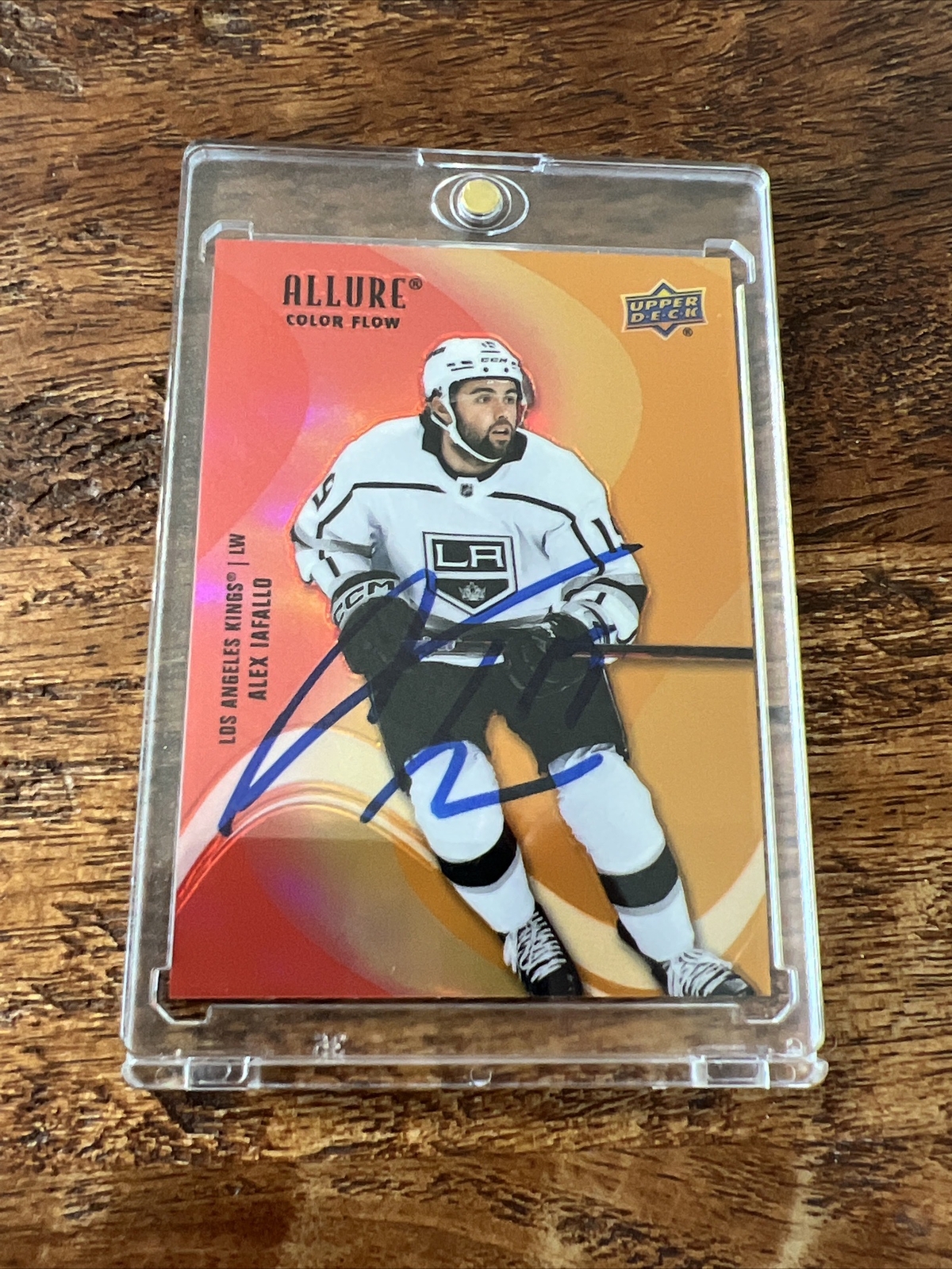Alex Iafallo IP Signed Upper Deck Allure Card PSA DNA Autographed Kings