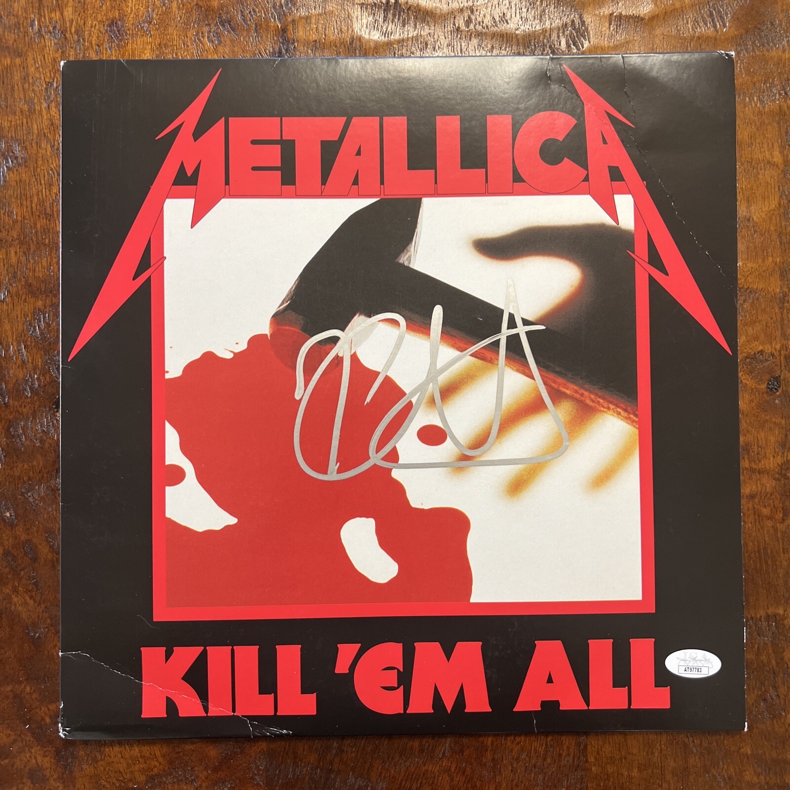 Kirk Hammett Signed Metallica Kill Em All Vinyl LP Record JSA Coa Autographed