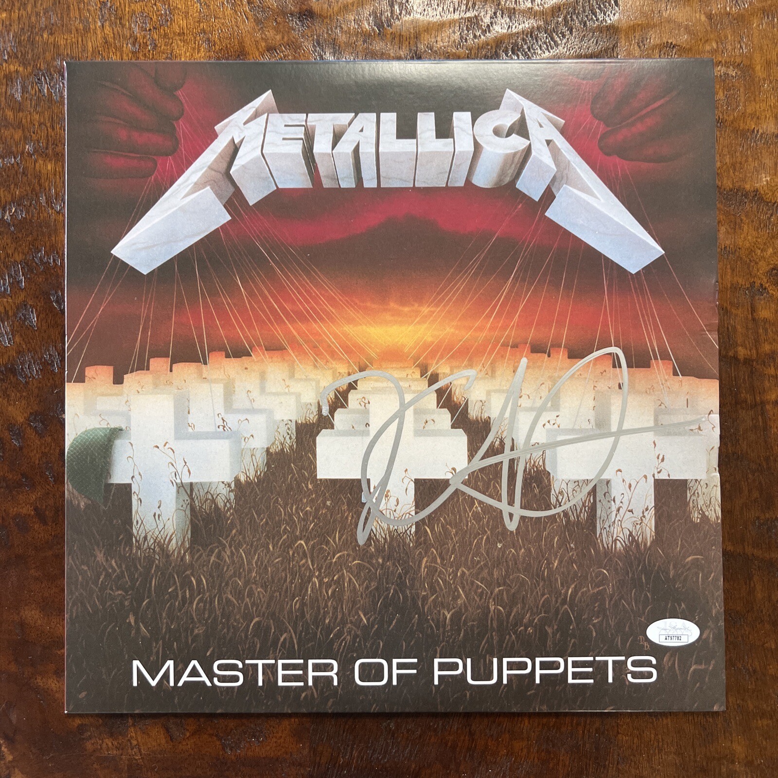 Kirk Hammett Signed Metallica Master Of Puppets Vinyl Record JSA Coa Autographed