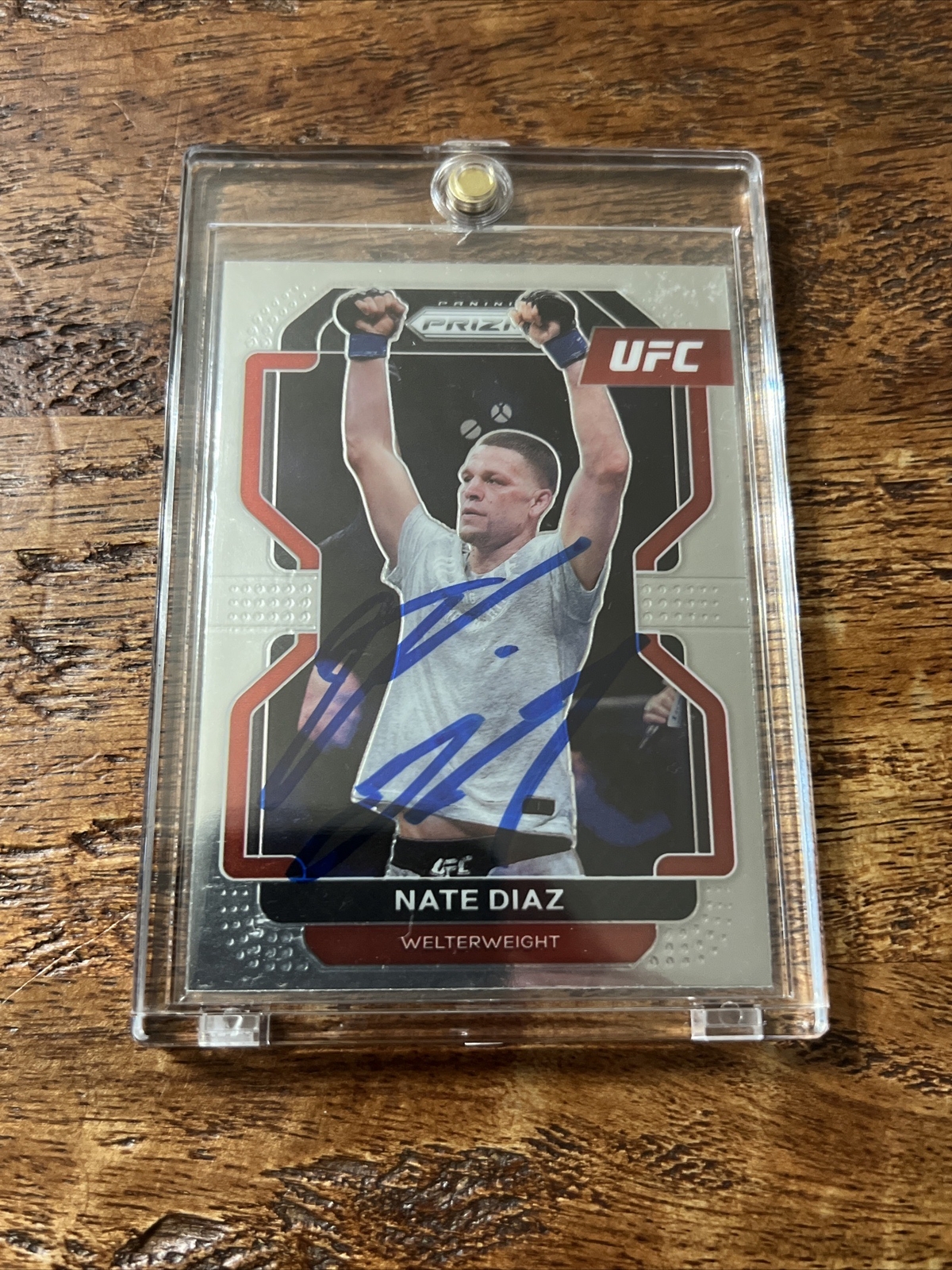 Nate Diaz IP Signed Prizm Card JSA Coa Autographed UFC