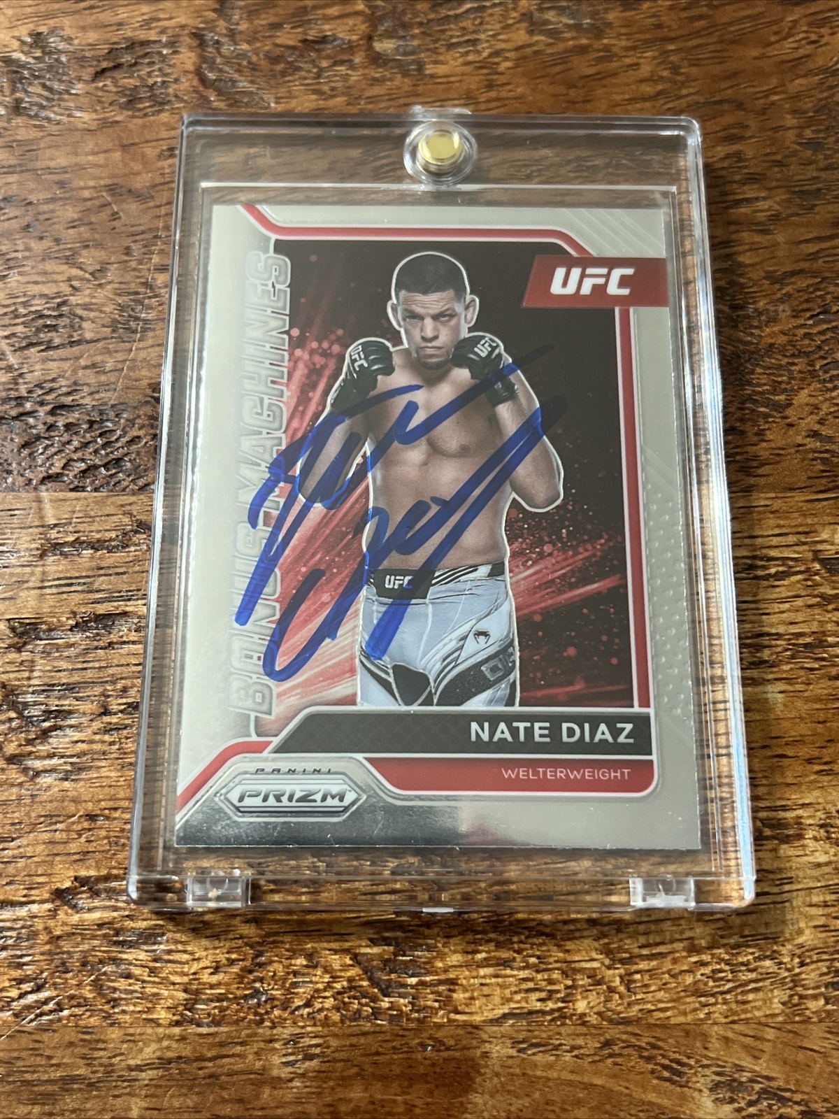 Nate Diaz IP Signed Prizm Card JSA Coa Autographed UFC