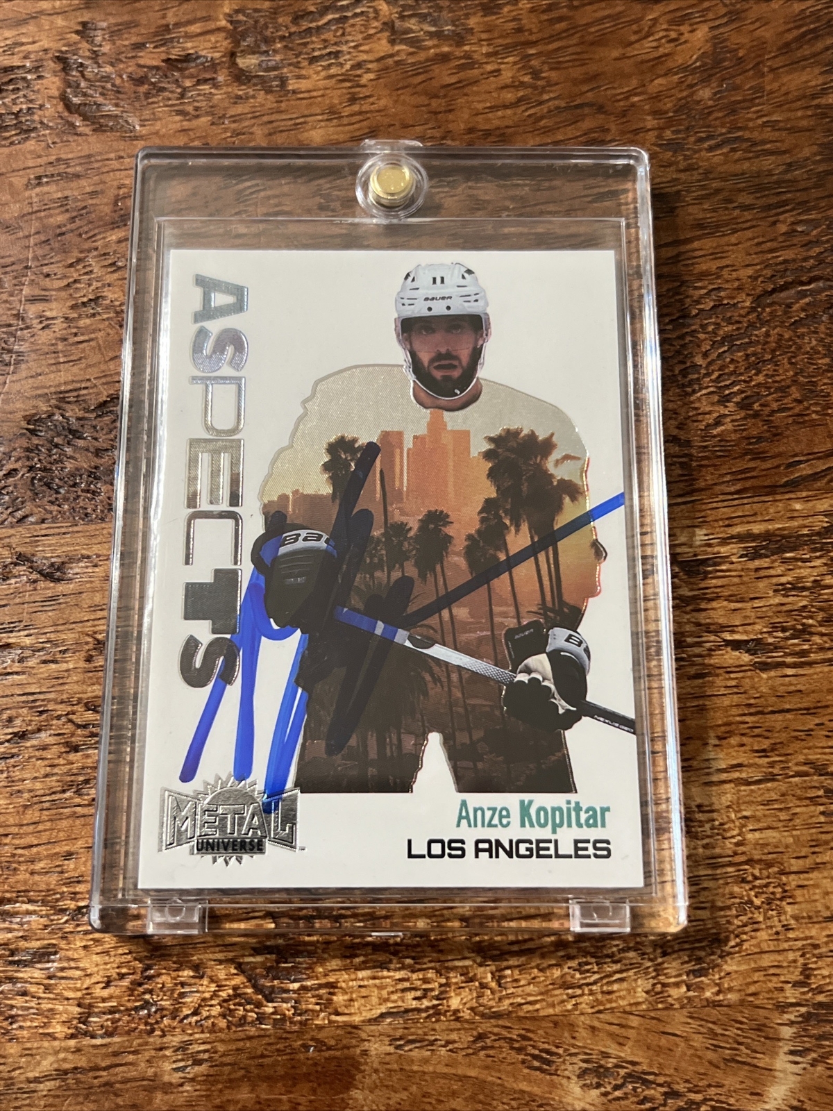 Anze Kopitar IP Signed Skybox Metal Card JSA Coa Kings Autographed
