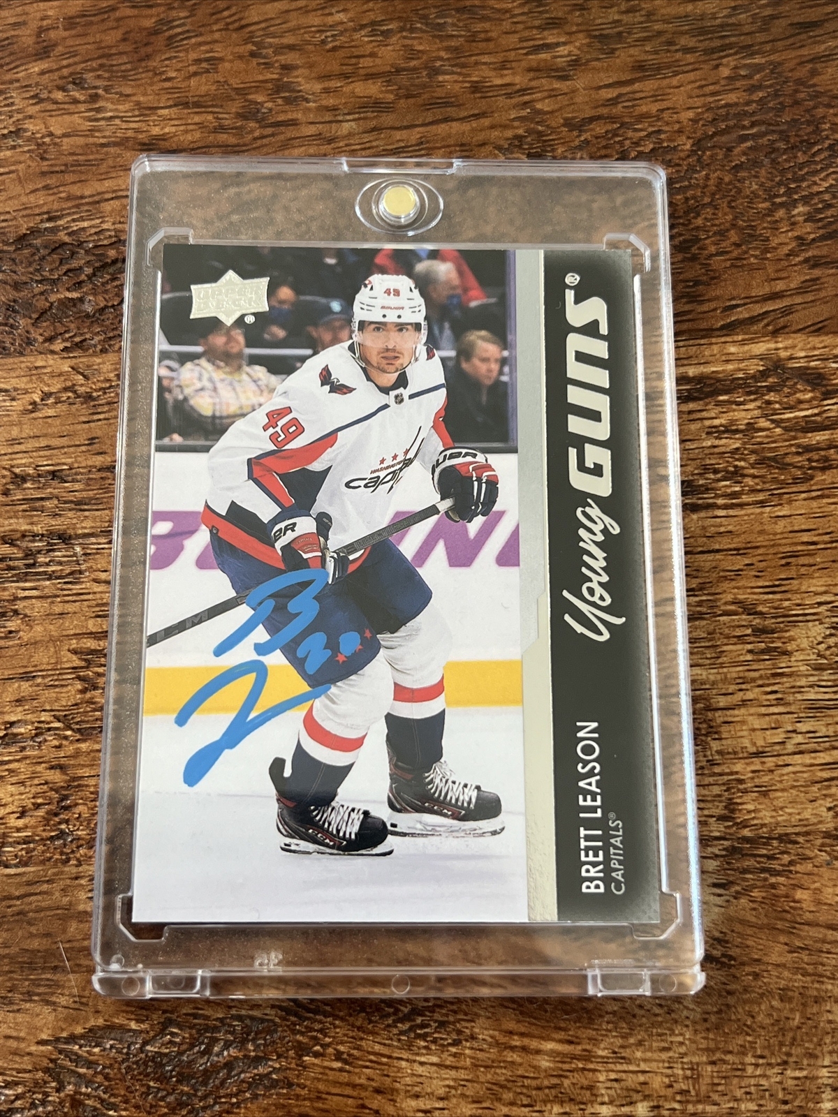 Brett Leason IP Signed Upper Deck Young Guns Card JSA Coa Capitals Autographed