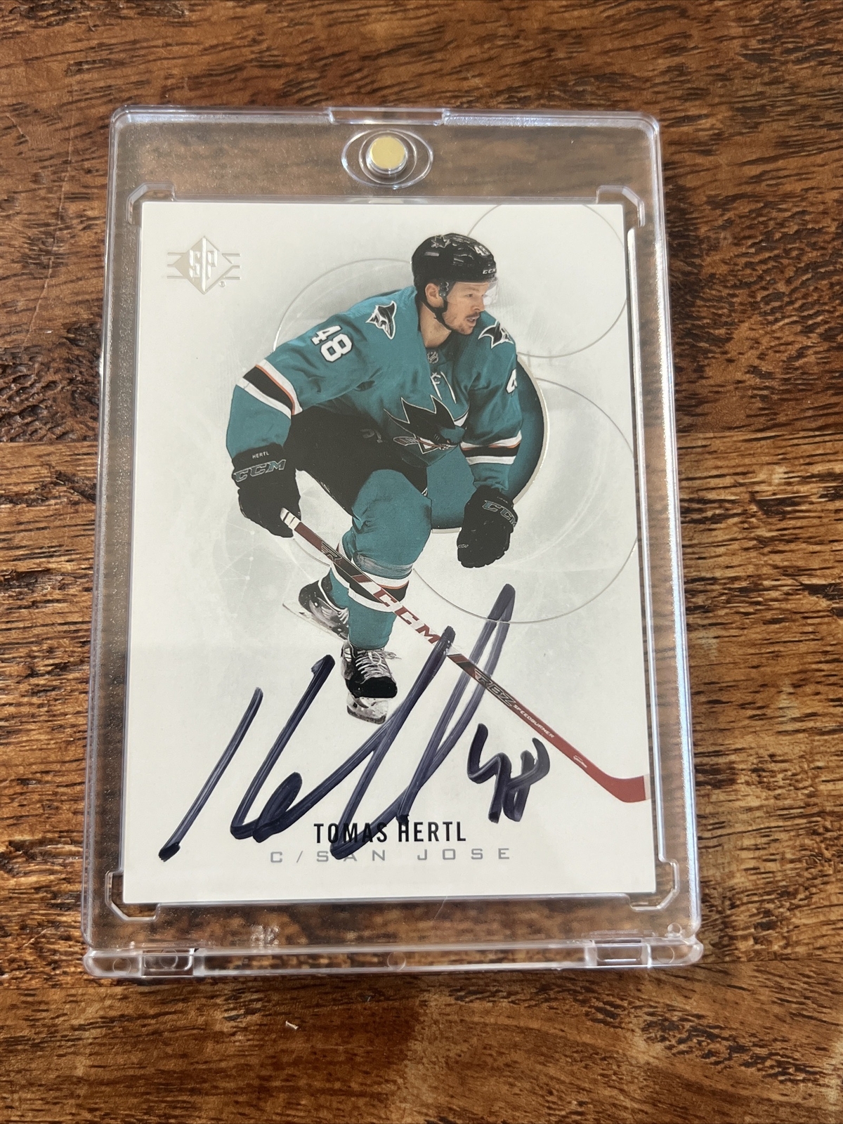Tomas Hertl IP Signed Upper Deck SP Card JSA Coa Sharks Autographed