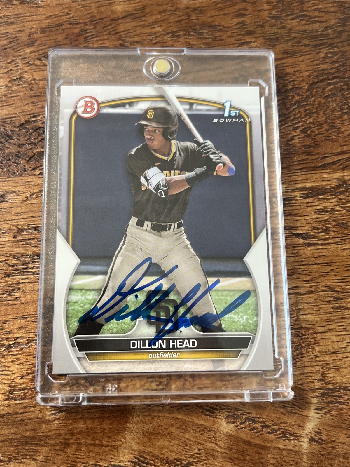 Dillon Head IP Signed 1st Bowman Card JSA Coa Autographed Padres