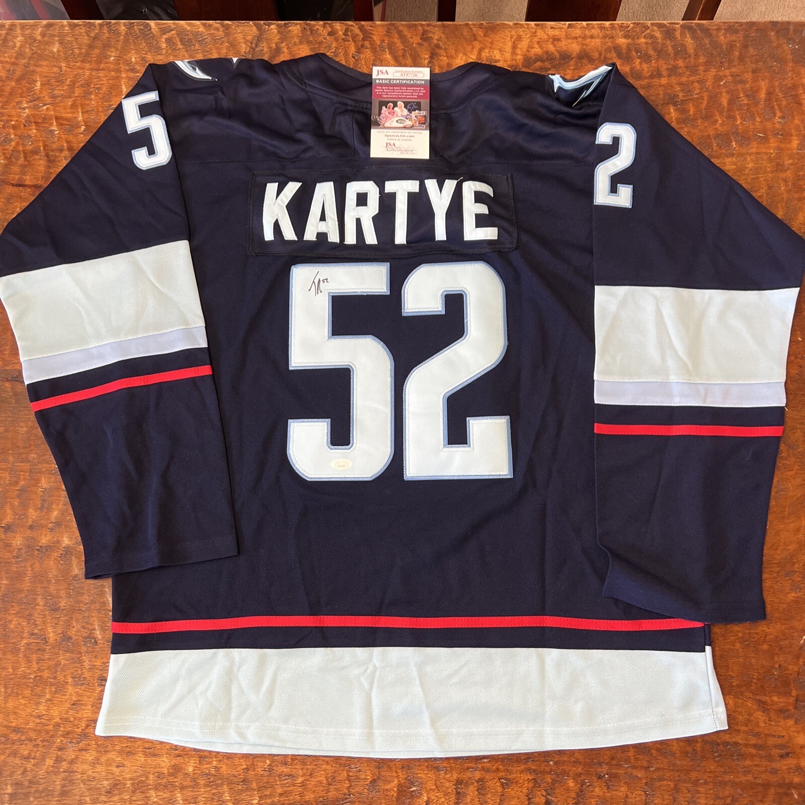 Tye Kartye Signed Seattle Kraken Jersey JSA Coa Autographed
