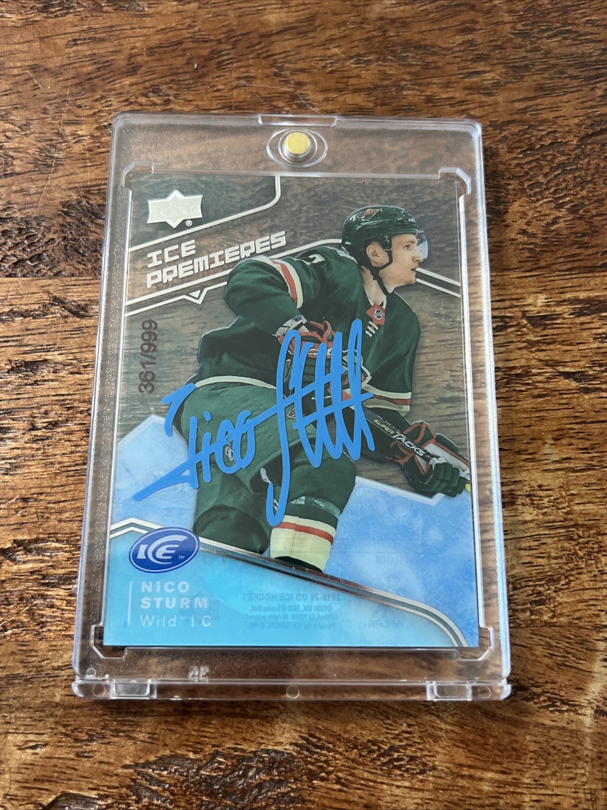 Nico Sturm IP Signed Upper Deck Ice Premieres Card JSA Coa Wild Autographed
